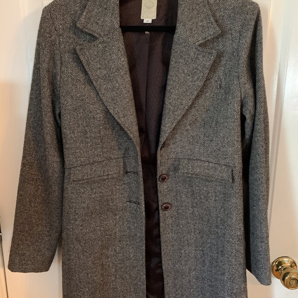 COPY - Tweed herringbone wool frock coat